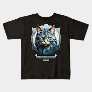 Blue Ice Cat Kids T-Shirt